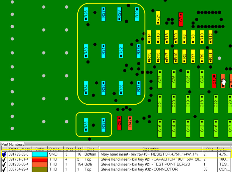 PCB HAND INSERT MANUAL INSERT